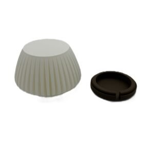 wood lamp white & black walnut